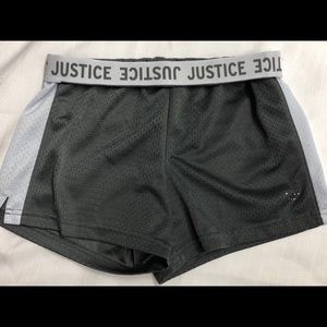 Justice size 10 gray shorts. LIKE NEW